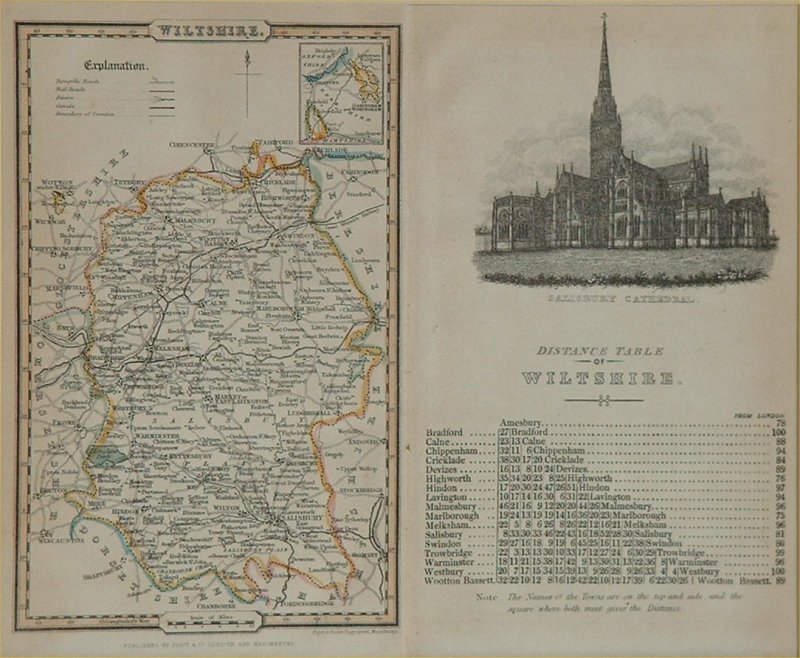 Map of Wiltshire - Pigot & Slater